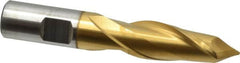 Cleveland - 5/8" Diam, 1-5/16" LOC, 2 Flute, 90° Point Angle, High Speed Steel Drill Mill - TiN Finish, 3-7/16" OAL, 5/8" Shank Diam - Americas Industrial Supply