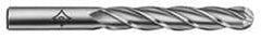 Cleveland - 5/8" Diam, 4" LOC, 4 Flute High Speed Steel Ball End Mill - TiN Finish, Single End, 6-1/8" OAL, 5/8" Shank Diam, Spiral Flute - Americas Industrial Supply