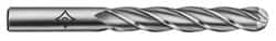 Cleveland - 1" Diam, 6" LOC, 4 Flute High Speed Steel Ball End Mill - Uncoated, Single End, 8-1/2" OAL, 1" Shank Diam, Spiral Flute - Americas Industrial Supply