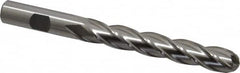 Cleveland - 1/2" Diam, 3" LOC, 4 Flute High Speed Steel Ball End Mill - Uncoated, Single End, 5" OAL, 1/2" Shank Diam, Spiral Flute - Americas Industrial Supply