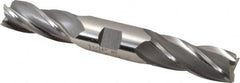 Cleveland - 13/16", 1-7/8" LOC, 7/8" Shank Diam, 6-1/8" OAL, 4 Flute, High Speed Steel Square End Mill - Double End, Uncoated, Spiral Flute, 30° Helix, Centercutting, Right Hand Cut, Right Hand Flute, Series HD-4C - Americas Industrial Supply