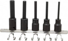 Proto - 5 Piece 3/8" Drive Metric Impact Hex Bit Socket Set - 4 to 10mm Hex - Americas Industrial Supply