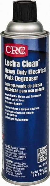 CRC - 19 Ounce Aerosol Electrical Grade Cleaner/Degreaser - 37,500 Volt Dielectric Strength, Nonflammable, Food Grade - Americas Industrial Supply