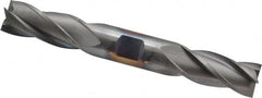 Cleveland - 3/4", 1-5/8" LOC, 3/4" Shank Diam, 5-5/8" OAL, 4 Flute, High Speed Steel Square End Mill - Double End, TiCN Finish, Spiral Flute, 30° Helix, Centercutting, Right Hand Cut, Right Hand Flute, Series HD-4C - Americas Industrial Supply