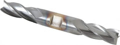 Cleveland - 11/16", 1-5/8" LOC, 3/4" Shank Diam, 5-5/8" OAL, 4 Flute, High Speed Steel Square End Mill - Double End, TiCN Finish, Spiral Flute, 30° Helix, Centercutting, Right Hand Cut, Right Hand Flute, Series HD-4C - Americas Industrial Supply