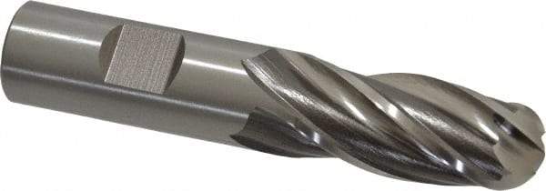 Cleveland - 3/4" Diam, 1-5/8" LOC, 4 Flute High Speed Steel Ball End Mill - Uncoated, Single End, 3-7/8" OAL, 3/4" Shank Diam, Spiral Flute - Americas Industrial Supply