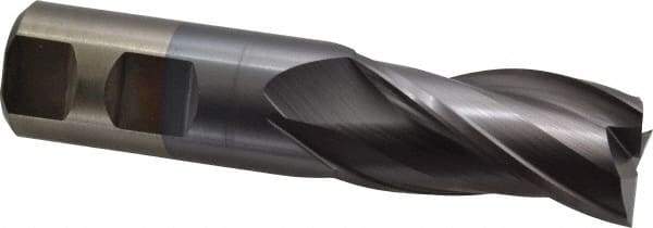 Cleveland - 1", 2" LOC, 1" Shank Diam, 4-1/2" OAL, 3 Flute, High Speed Steel Square End Mill - Single End, TiCN Finish, Spiral Flute, 30° Helix, Centercutting, Right Hand Cut, Right Hand Flute, Series HG-3 - Americas Industrial Supply