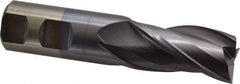 Cleveland - 1", 2" LOC, 1" Shank Diam, 4-1/2" OAL, 3 Flute, High Speed Steel Square End Mill - Single End, TiCN Finish, Spiral Flute, 30° Helix, Centercutting, Right Hand Cut, Right Hand Flute, Series HG-3 - Americas Industrial Supply