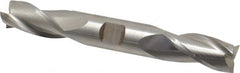 Cleveland - 3/4", 1-5/8" LOC, 3/4" Shank Diam, 5-5/8" OAL, 3 Flute, High Speed Steel Square End Mill - Double End, Uncoated, Spiral Flute, 30° Helix, Centercutting, Right Hand Cut, Right Hand Flute, Series HD-3 - Americas Industrial Supply