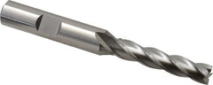 Cleveland - 9/32", 1-3/8" LOC, 3/8" Shank Diam, 3-1/8" OAL, 4 Flute, High Speed Steel Square End Mill - Single End, Uncoated, Spiral Flute, 30° Helix, Centercutting, Right Hand Cut, Right Hand Flute, Series HG-4C - Americas Industrial Supply