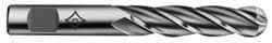 Cleveland - 5/8" Diam, 2-1/2" LOC, 4 Flute High Speed Steel Ball End Mill - TiN Finish, Single End, 4-5/8" OAL, 5/8" Shank Diam, Spiral Flute - Americas Industrial Supply