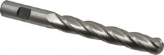Cleveland - 5/8" Diam, 2-1/2" LOC, 4 Flute High Speed Steel Ball End Mill - Uncoated, Single End, 4-5/8" OAL, 5/8" Shank Diam, Spiral Flute - Americas Industrial Supply