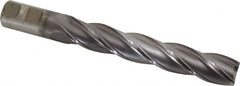 Cleveland - 7/8", 5" LOC, 7/8" Shank Diam, 7-1/4" OAL, 4 Flute, High Speed Steel Square End Mill - Single End, TiCN Finish, Spiral Flute, 30° Helix, Centercutting, Right Hand Cut, Right Hand Flute, Series HG-4C - Americas Industrial Supply