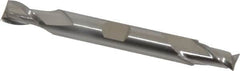 Cleveland - 11/32", 9/16" LOC, 3/8" Shank Diam, 3-1/2" OAL, 2 Flute, Cobalt Square End Mill - Double End, Uncoated, Spiral Flute, 30° Helix, Centercutting, Right Hand Cut, Right Hand Flute, Series HDC-2 - Americas Industrial Supply