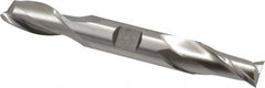 Cleveland - 5/8", 1-1/8" LOC, 5/8" Shank Diam, 5" OAL, 2 Flute, Cobalt Square End Mill - Double End, Uncoated, Spiral Flute, 30° Helix, Centercutting, Right Hand Cut, Right Hand Flute, Series HDC-2 - Americas Industrial Supply