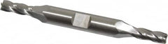 Cleveland - 15/64", 5/8" LOC, 3/8" Shank Diam, 3-3/8" OAL, 4 Flute, Cobalt Square End Mill - Double End, Uncoated, Spiral Flute, 30° Helix, Centercutting, Right Hand Cut, Right Hand Flute, Series HDC-4C - Americas Industrial Supply
