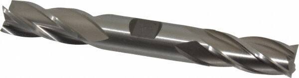 Cleveland - 3/4", 1-5/8" LOC, 3/4" Shank Diam, 5-5/8" OAL, 4 Flute, Cobalt Square End Mill - Double End, Uncoated, Spiral Flute, 30° Helix, Centercutting, Right Hand Cut, Right Hand Flute, Series HDC-4C - Americas Industrial Supply