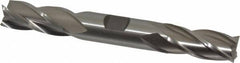 Cleveland - 3/4", 1-5/8" LOC, 3/4" Shank Diam, 5-5/8" OAL, 4 Flute, Cobalt Square End Mill - Double End, Uncoated, Spiral Flute, 30° Helix, Centercutting, Right Hand Cut, Right Hand Flute, Series HDC-4C - Americas Industrial Supply