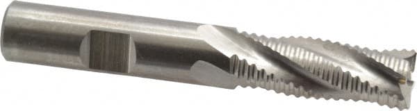 Cleveland - 1/2" Diam, Coarse Pitch, 1-1/4" LOC, 4 Flute Powdered Metal Roughing Square End Mill - Uncoated, 3-1/4" OAL, 1/2" Shank Diam, Single End, 30° Helix - Americas Industrial Supply