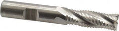 Cleveland - 1/2" Diam, Coarse Pitch, 1-1/4" LOC, 4 Flute Powdered Metal Roughing Square End Mill - Uncoated, 3-1/4" OAL, 1/2" Shank Diam, Single End, 30° Helix - Americas Industrial Supply