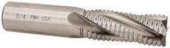 Cleveland - 3/4" Diam, Coarse Pitch, 1-5/8" LOC, 4 Flute Powdered Metal Roughing Square End Mill - Uncoated, 3-7/8" OAL, 3/4" Shank Diam, Single End, 30° Helix - Americas Industrial Supply