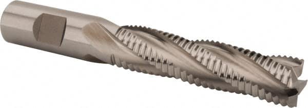 Cleveland - 3/4" Diam, Coarse Pitch, 3" LOC, 4 Flute Powdered Metal Roughing Square End Mill - Uncoated, 5-1/4" OAL, 3/4" Shank Diam, Single End, 30° Helix - Americas Industrial Supply