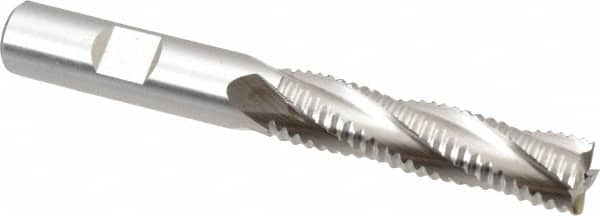 Cleveland - 1/2" Diam, Coarse Pitch, 2" LOC, 4 Flute Powdered Metal Roughing Square End Mill - Uncoated, 4" OAL, 1/2" Shank Diam, Single End, 30° Helix - Americas Industrial Supply