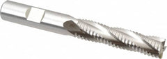 Cleveland - 1/2" Diam, Coarse Pitch, 2" LOC, 4 Flute Powdered Metal Roughing Square End Mill - Uncoated, 4" OAL, 1/2" Shank Diam, Single End, 30° Helix - Americas Industrial Supply