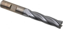Cleveland - 1/2" Diam, Coarse Pitch, 2" LOC, 4 Flute Powdered Metal Roughing Square End Mill - TiCN Finish, 4" OAL, 1/2" Shank Diam, Single End, 30° Helix - Americas Industrial Supply