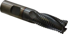 Cleveland - 3/4" Diam, Coarse Pitch, 1-5/8" LOC, 4 Flute Powdered Metal Roughing Square End Mill - TiCN Finish, 3-7/8" OAL, 3/4" Shank Diam, Single End, 30° Helix - Americas Industrial Supply