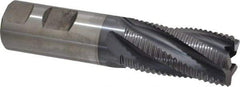 Cleveland - 1" Diam, Coarse Pitch, 2" LOC, 5 Flute Powdered Metal Roughing Square End Mill - TiCN Finish, 4-1/2" OAL, 1" Shank Diam, Single End, 30° Helix - Americas Industrial Supply