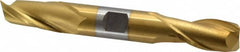 Cleveland - 3/4", 1-5/16" LOC, 3/4" Shank Diam, 5-5/8" OAL, 2 Flute, Cobalt Square End Mill - Double End, TiN Finish, Spiral Flute, 30° Helix, Centercutting, Right Hand Cut, Right Hand Flute, Series HDC-2 - Americas Industrial Supply