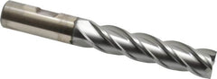 Cleveland - 5/8", 2-1/2" LOC, 5/8" Shank Diam, 4-5/8" OAL, 4 Flute, Powdered Metal Square End Mill - Single End, TiCN Finish, Spiral Flute, 37° Helix, Centercutting, Right Hand Cut, Right Hand Flute, Series PM-4 - Americas Industrial Supply
