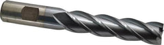 Cleveland - 3/4", 50.8mm LOC, 3/4" Shank Diam, 5-1/4" OAL, 4 Flute, Powdered Metal Square End Mill - Single End, TiCN Finish, Spiral Flute, 37° Helix, Centercutting, Right Hand Cut, Right Hand Flute, Series PM-4 - Americas Industrial Supply