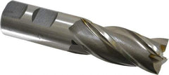 Cleveland - 1", 2" LOC, 1" Shank Diam, 4-1/2" OAL, 4 Flute, Cobalt Square End Mill - Single End, Uncoated, Spiral Flute, 30° Helix, Centercutting, Right Hand Cut, Right Hand Flute, Series HGC-4C - Americas Industrial Supply