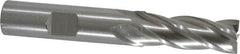 Cleveland - 15/32", 1-1/4" LOC, 1/2" Shank Diam, 3-1/4" OAL, 4 Flute, Cobalt Square End Mill - Single End, Uncoated, Spiral Flute, 30° Helix, Centercutting, Right Hand Cut, Right Hand Flute, Series HGC-4C - Americas Industrial Supply