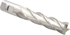 Cleveland - 7/8", 3-1/2" LOC, 7/8" Shank Diam, 5-3/4" OAL, 4 Flute, Cobalt Square End Mill - Single End, Uncoated, Spiral Flute, 30° Helix, Centercutting, Right Hand Cut, Right Hand Flute, Series HGC-4C - Americas Industrial Supply