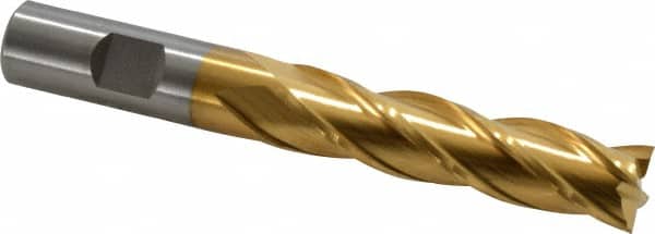 Cleveland - 5/8", 2-1/2" LOC, 5/8" Shank Diam, 4-5/8" OAL, 4 Flute, Cobalt Square End Mill - Americas Industrial Supply