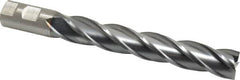 Cleveland - 1", 6" LOC, 1" Shank Diam, 8-1/2" OAL, 4 Flute, Cobalt Square End Mill - Single End, TiCN Finish, Spiral Flute, 30° Helix, Centercutting, Right Hand Cut, Right Hand Flute, Series HGC-4C - Americas Industrial Supply