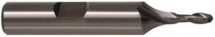 Cleveland - 5/8" Diam, 1-3/8" LOC, 2 Flute Cobalt Ball End Mill - TiCN Finish, Single End, 3-1/4" OAL, 5/8" Shank Diam, Spiral Flute - Americas Industrial Supply