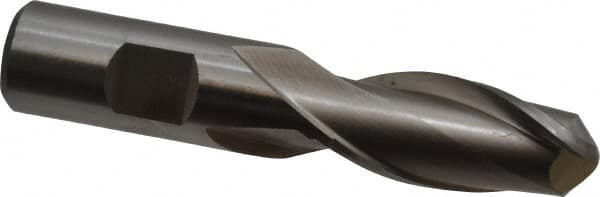Cleveland - 3/4" Diam, 1-5/8" LOC, 2 Flute Cobalt Ball End Mill - Uncoated, Single End, 3-7/8" OAL, 3/4" Shank Diam, Spiral Flute - Americas Industrial Supply