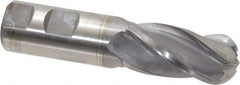 Cleveland - 1" Diam, 2" LOC, 4 Flute Cobalt Ball End Mill - TiCN Finish, Single End, 4-1/2" OAL, 1" Shank Diam, Spiral Flute - Americas Industrial Supply