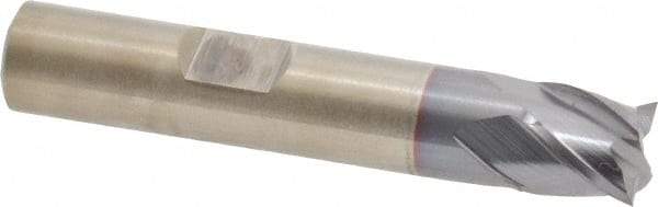 Cleveland - 3/8", 3/8" LOC, 3/8" Shank Diam, 2-1/8" OAL, 4 Flute, Powdered Metal Square End Mill - Single End, TiCN Finish, Spiral Flute, 37° Helix, Centercutting, Right Hand Cut, Right Hand Flute, Series PM-4 - Americas Industrial Supply