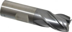 Cleveland - 3/4", 3/4" LOC, 3/4" Shank Diam, 3" OAL, 4 Flute, Powdered Metal Square End Mill - Single End, TiCN Finish, Spiral Flute, 37° Helix, Centercutting, Right Hand Cut, Right Hand Flute, Series PM-4 - Americas Industrial Supply
