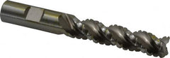 Cleveland - 5/8" Diam, Coarse Pitch, 2-1/2" LOC, 3 Flute Powdered Metal Corner Radius Roughing End Mill - Uncoated, 4-5/8" OAL, 5/8" Shank Diam, Single End, Centercutting, 42° Helix - Americas Industrial Supply