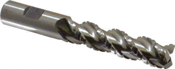 Cleveland - 3/4" Diam, Coarse Pitch, 3" LOC, 3 Flute Powdered Metal Corner Radius Roughing End Mill - Uncoated, 5-1/4" OAL, 3/4" Shank Diam, Single End, Centercutting, 42° Helix - Americas Industrial Supply