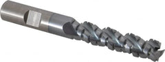 Cleveland - 1/2" Diam, Coarse Pitch, 2" LOC, 3 Flute Powdered Metal Corner Radius Roughing End Mill - TiCN Finish, 4" OAL, 1/2" Shank Diam, Single End, Centercutting, 42° Helix - Americas Industrial Supply