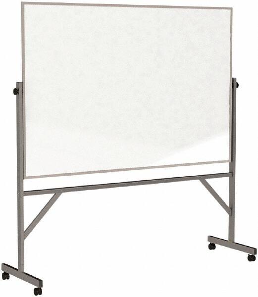 Ghent - 78" High x 77" Wide Reversible Dry Erase Board - Porcelain, 20" Deep, Includes Eraser & 4 Markers - Americas Industrial Supply