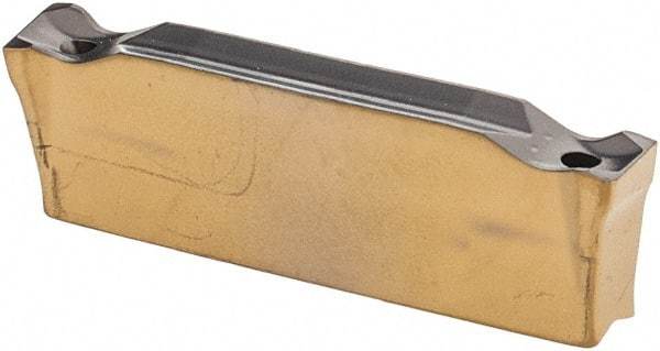 Iscar - DGRC3102 C IC808 Grade, 0.122" Cutting Width, Carbide Cutoff Insert - 6° Right Hand Lead Angle, 0.008" Cnr Rad, TiAlN Coated, Double End - Americas Industrial Supply