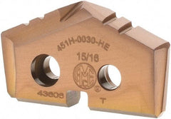 Allied Machine and Engineering - 15/16" Diam x 5/32" Thick, Seat Code 1, 132° Included Angle Spade Drill Insert - AM200 Coated, Cobalt, Grade Super Cobalt, Series GEN2 T-A - Americas Industrial Supply